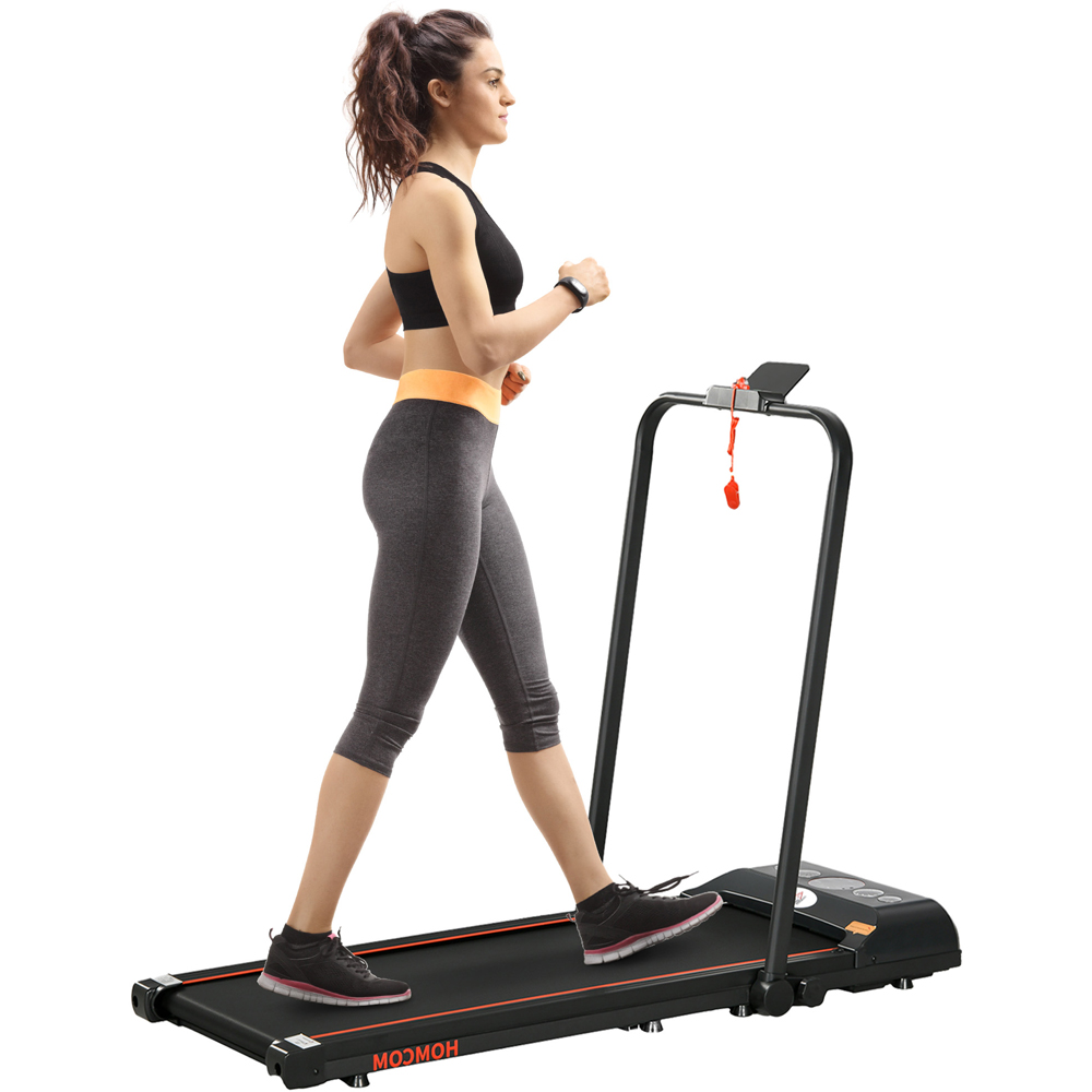 HOMCOM Black Foldable Walking Pad with LED Monitor Image 1