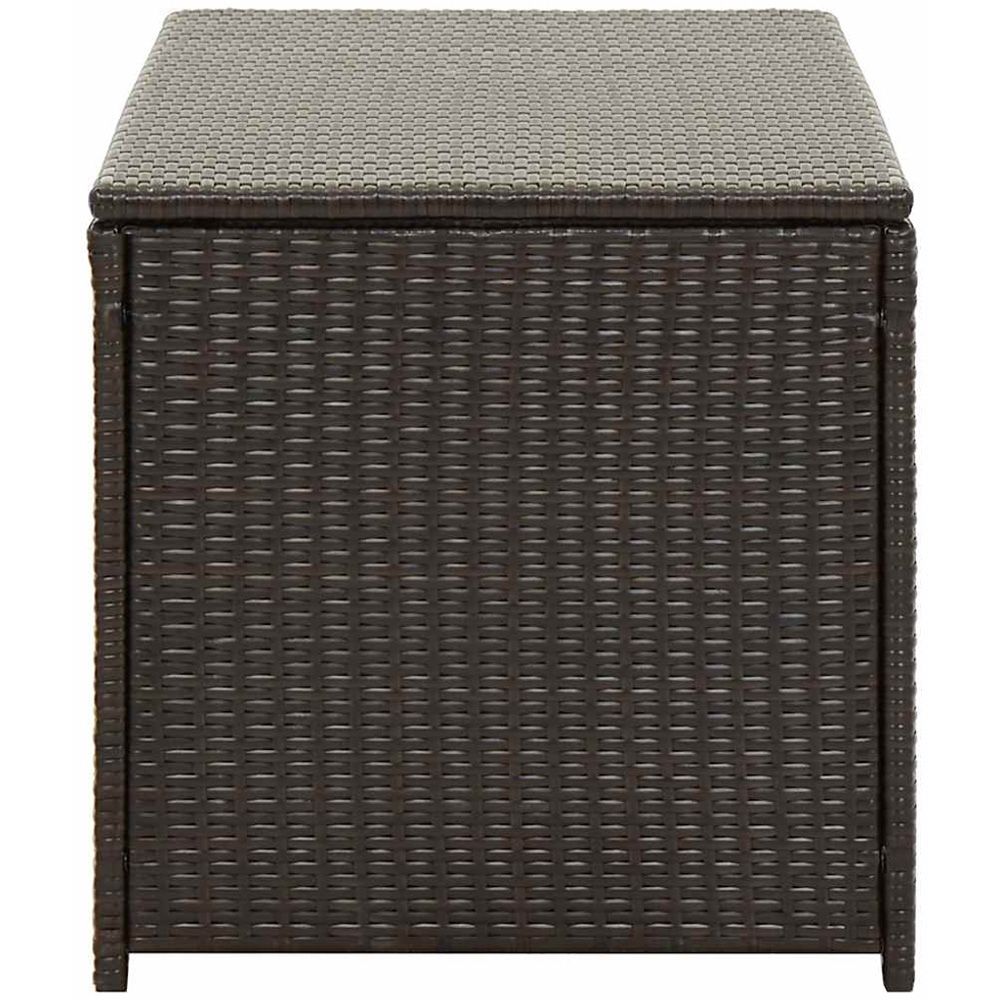 vidaXL 50 x 100 x 50cm Brown Poly Rattan Garden Storage Box Image 4