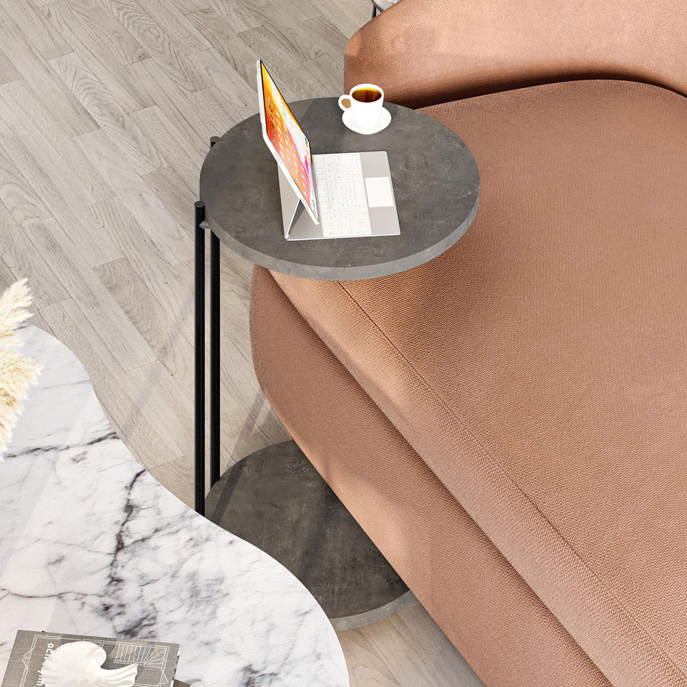 Decortie Cuddle White Marble Effect Nest of Tables Set of 2 Image 6