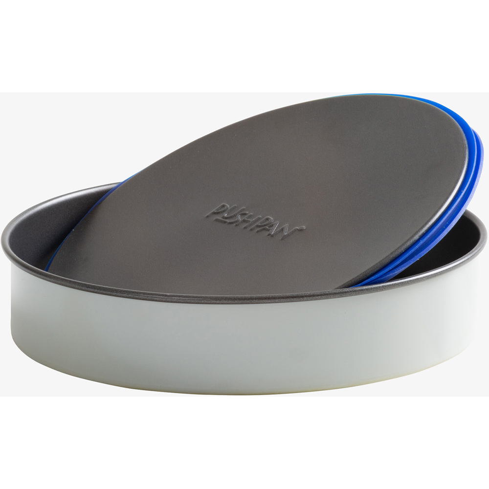 Wham PushPan 20cm Light Grey and Pewter Shallow Tin Image 4