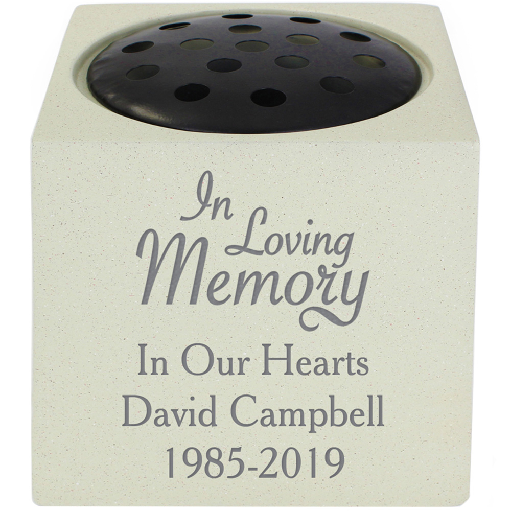 Personalised Memento Personalised In Loving Memory Memorial Vase Image 1
