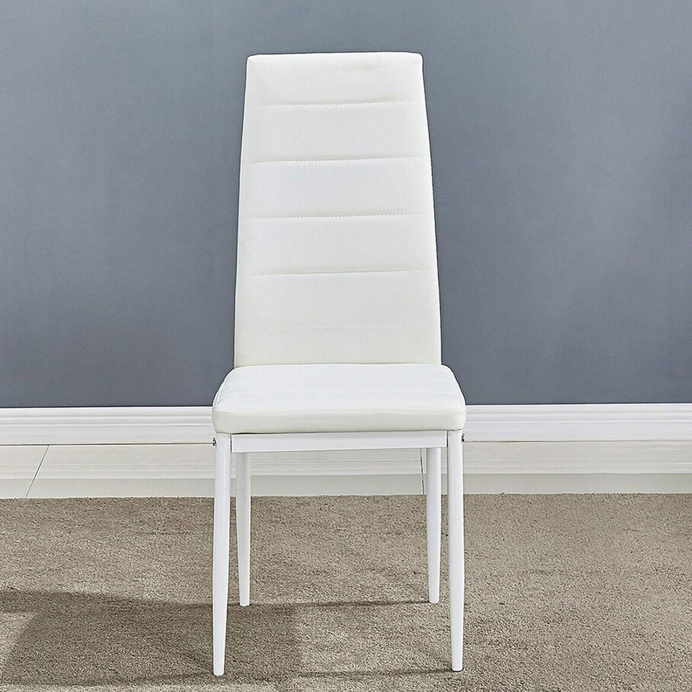 Kosy Koala 4 Seater Rustic Wooden Dining Set White Image 2