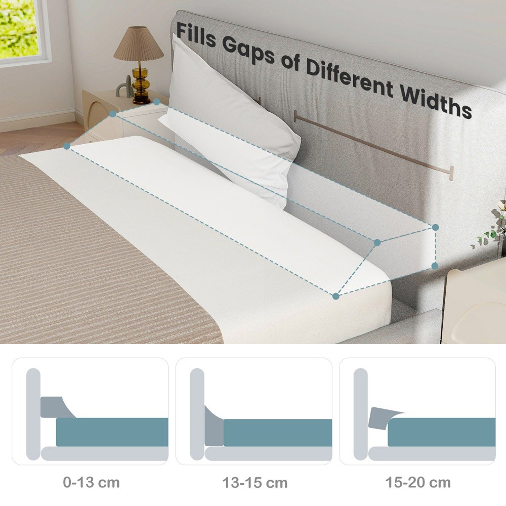 Costway Single Bed Wedge Pillow with 2 Storage Pockets Image 6