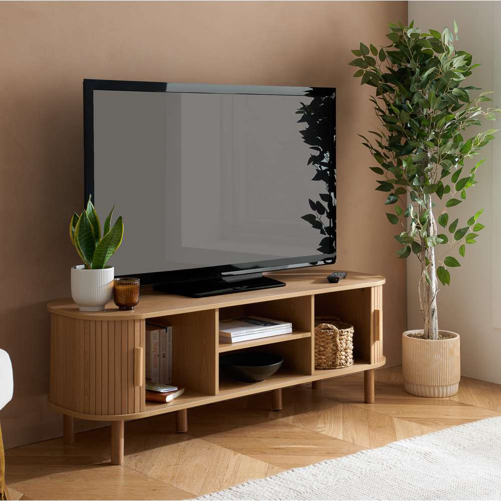 Birlea Axel Fluted Oak TV Unit Image 8