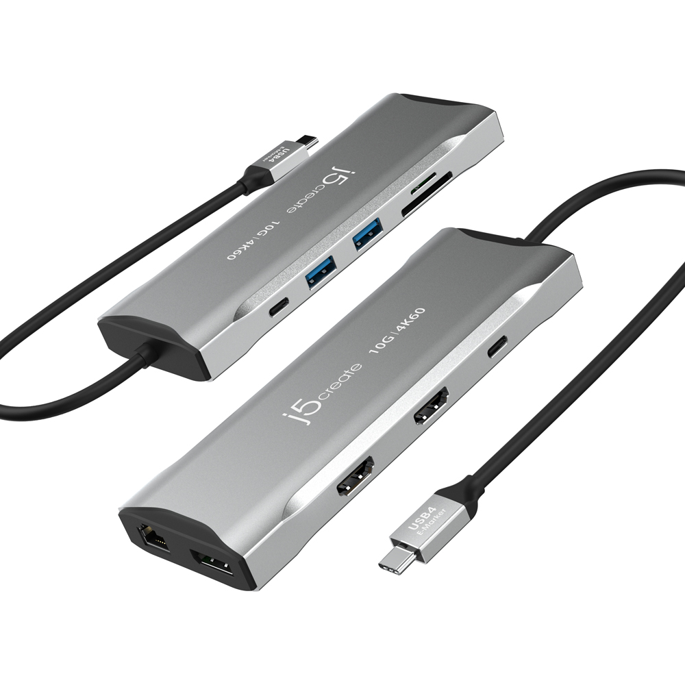 J5 Create 4K60 Elite USB-C Triple Monitor Mini Dock Image 2
