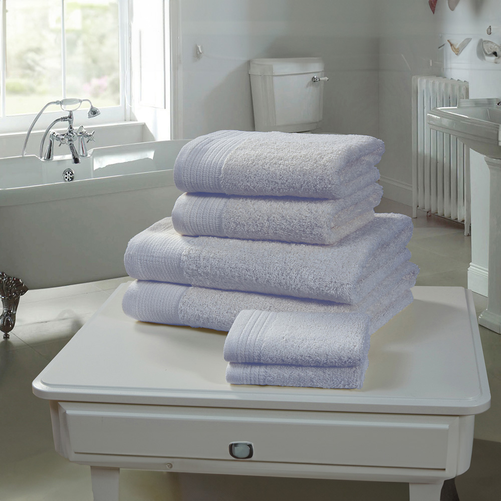 Rapport Home Chatsworth Super Soft 600gsm Combed Cotton Blue Hand Towel Image 2