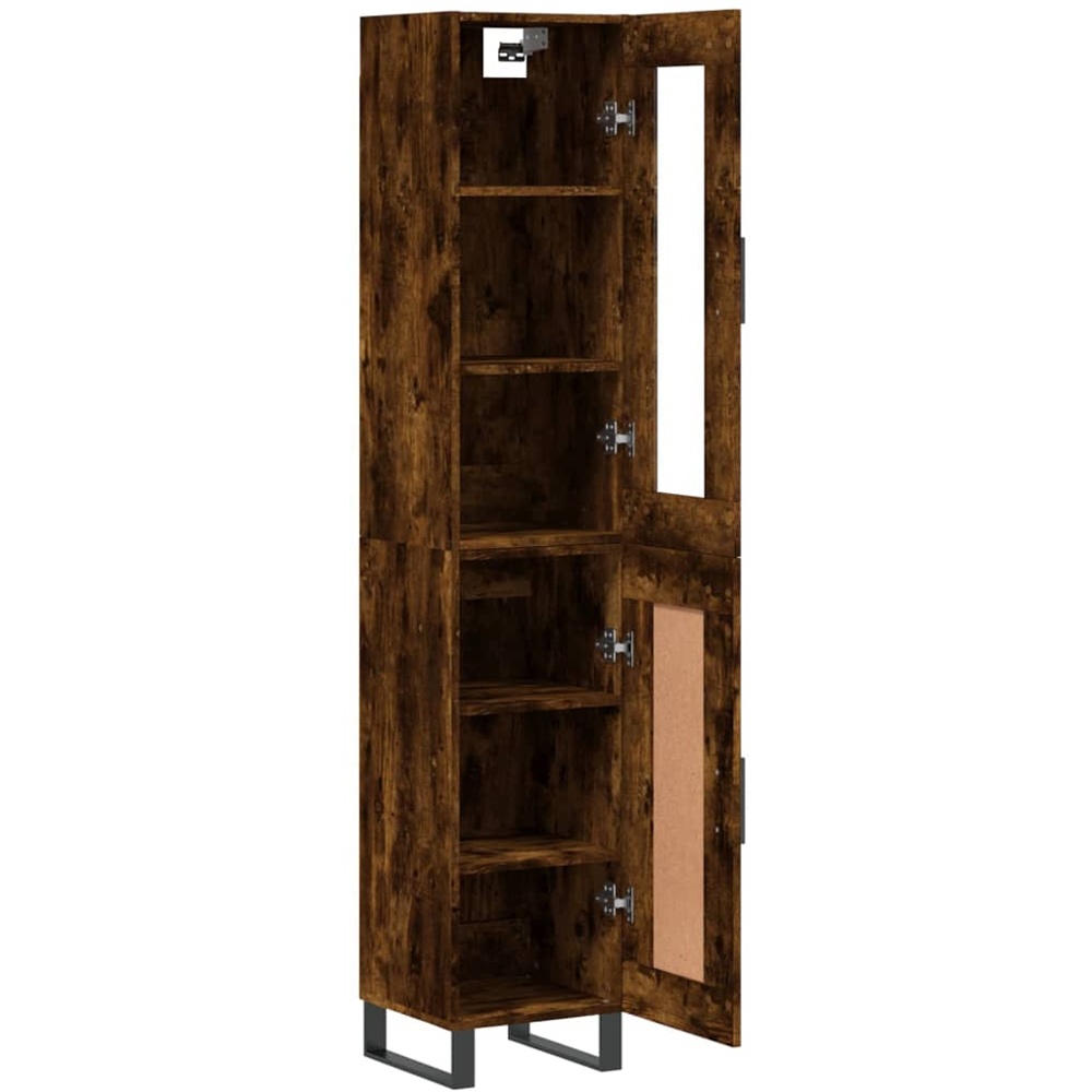 vidaXL 2 Door Smoked Oak Highboard Image 2
