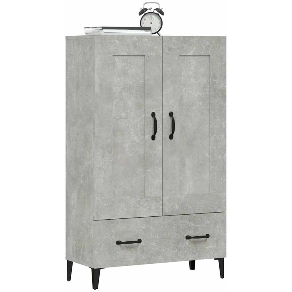 vidaXL 2 Door Single Drawer Concrete Grey Highboard Image 5