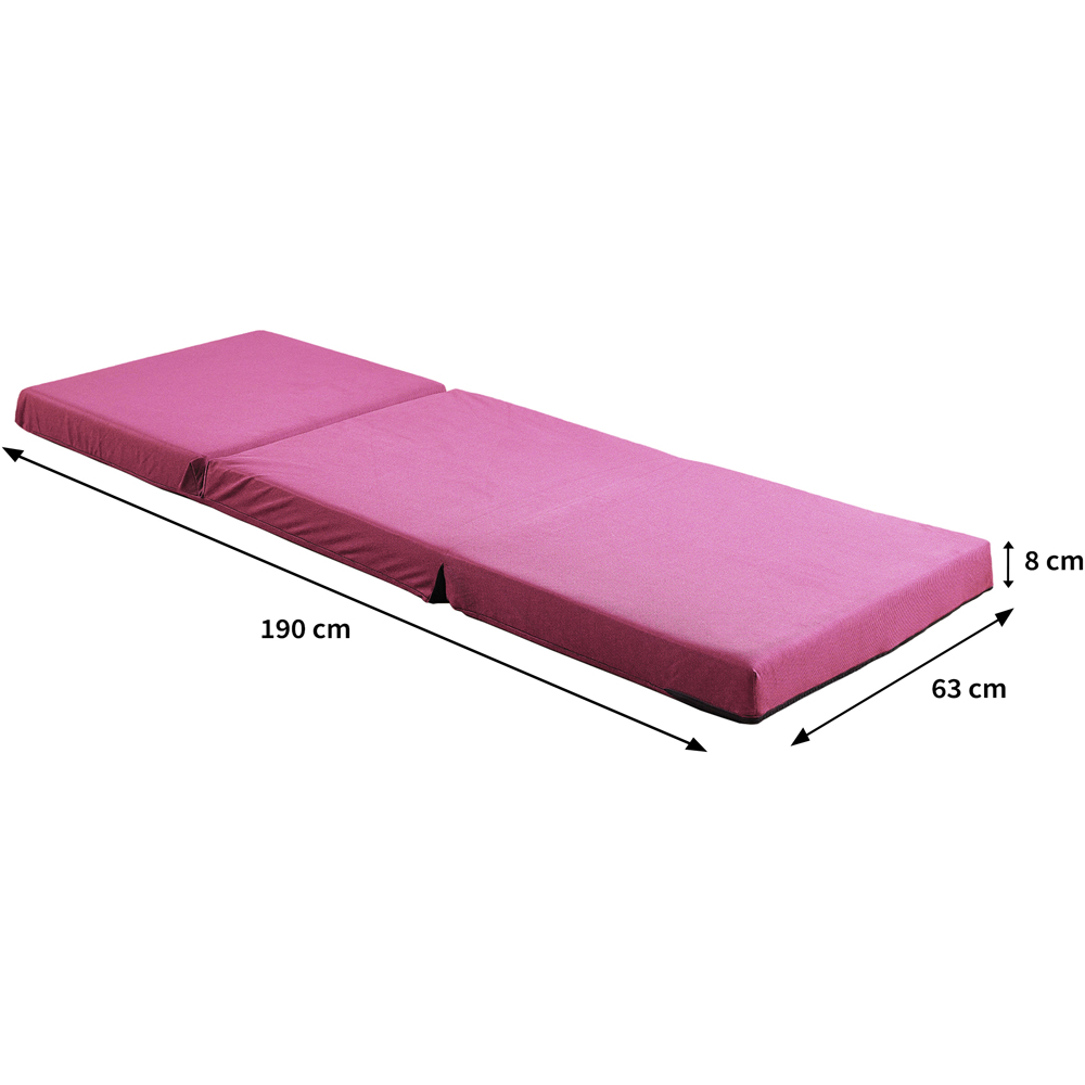 Visco Therapy Single Pink Folding Futon Z Bed Mattress Image 5
