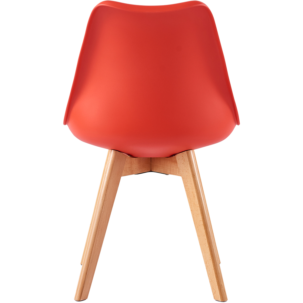Eva Red Padded Single Dining Chair Image 5