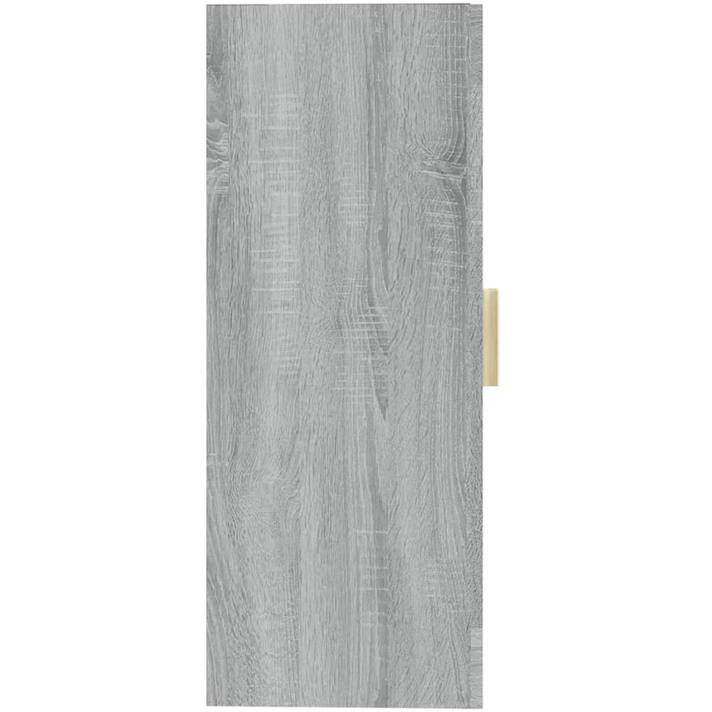 vidaXL 2 Glass Door Grey Sonoma Hanging Wall Cabinet Image 6