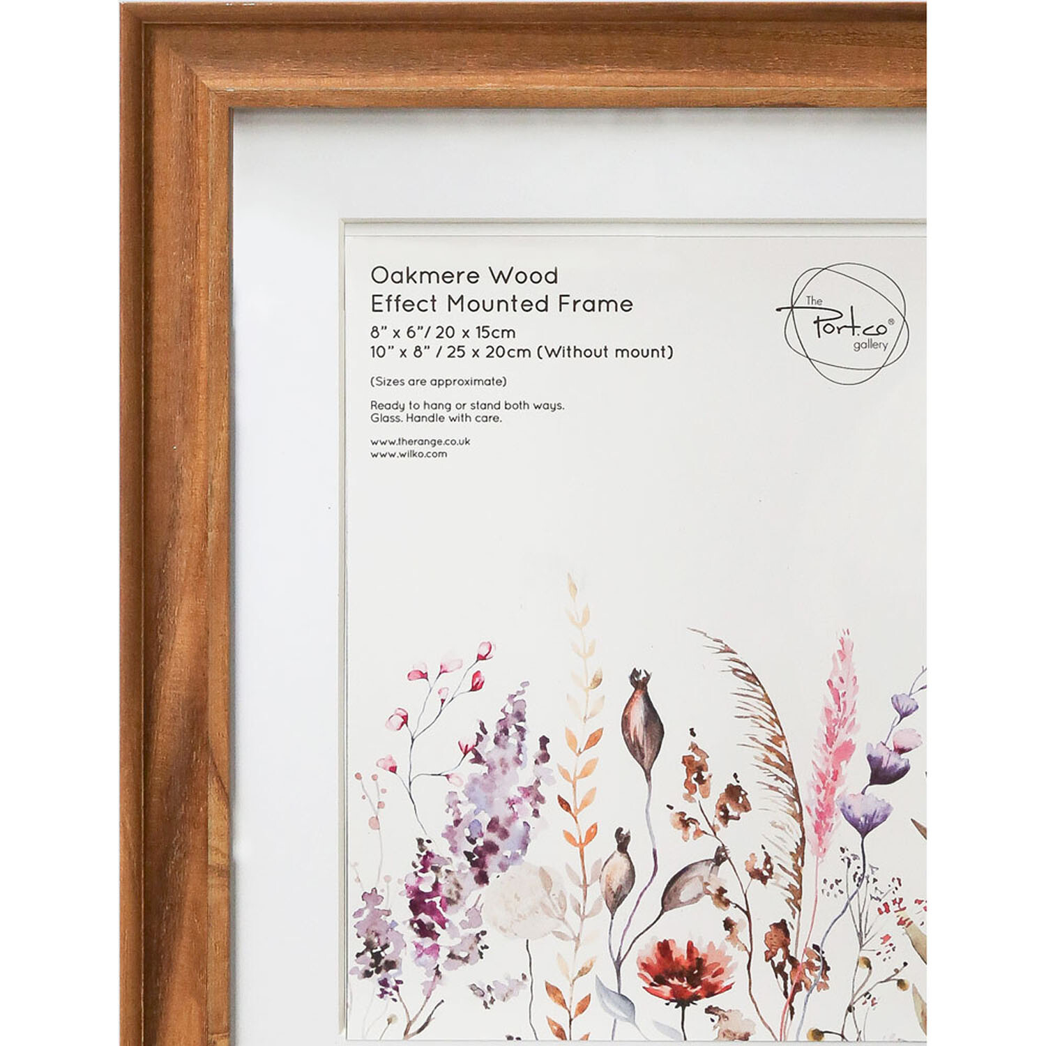 Oakmere Wood Effect Mounted Photo Frame Brown 8 x 6 inch Image 3