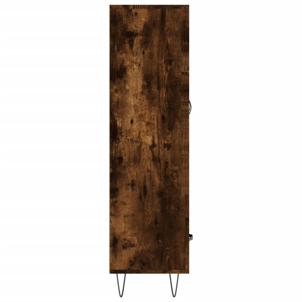 vidaXL 2 Door Single Drawer Smoked Oak Highboard Image 7