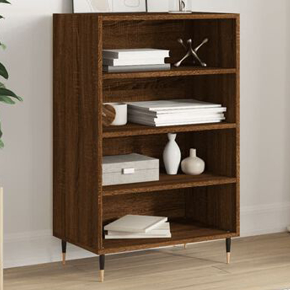 vidaXL 4 Shelf Brown Oak Highboard Image