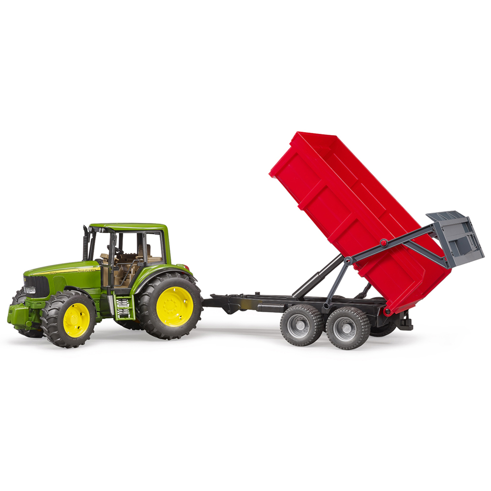 Bruder Kids John Deere 6920 Tractor Playset Model with Tipping Trailer Image 5