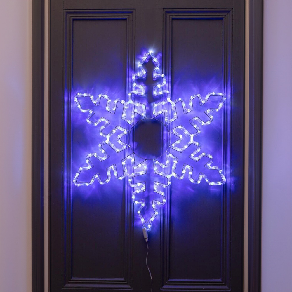 Marco Paul 65cm LED Snowflake Rope Light Decoration Image 1