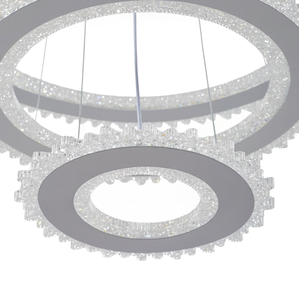 Living and Home Multi-Layer Ring LED Pendant Light 60W Image 4