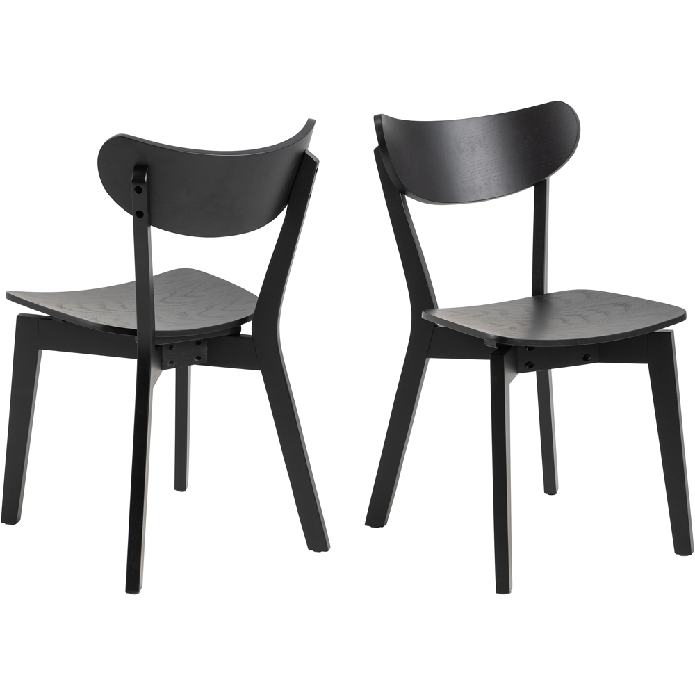 Florence Roxby Set of 2 Black Dining Chairs Image 2