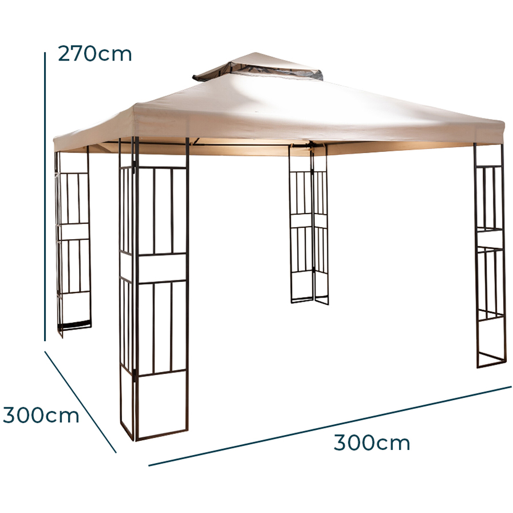 Jack Stonehouse 3 x 3m 2-Tier Beige Gazebo Image 5