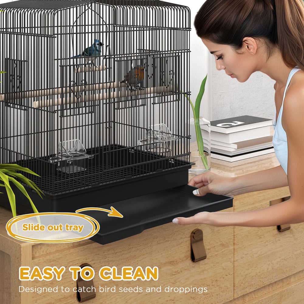 PawHut 59cm Black Large Bird Cage Image 5