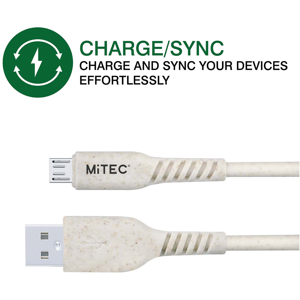 MiTEC Beige Bioplastics Micro USB Cable 1m Image 3