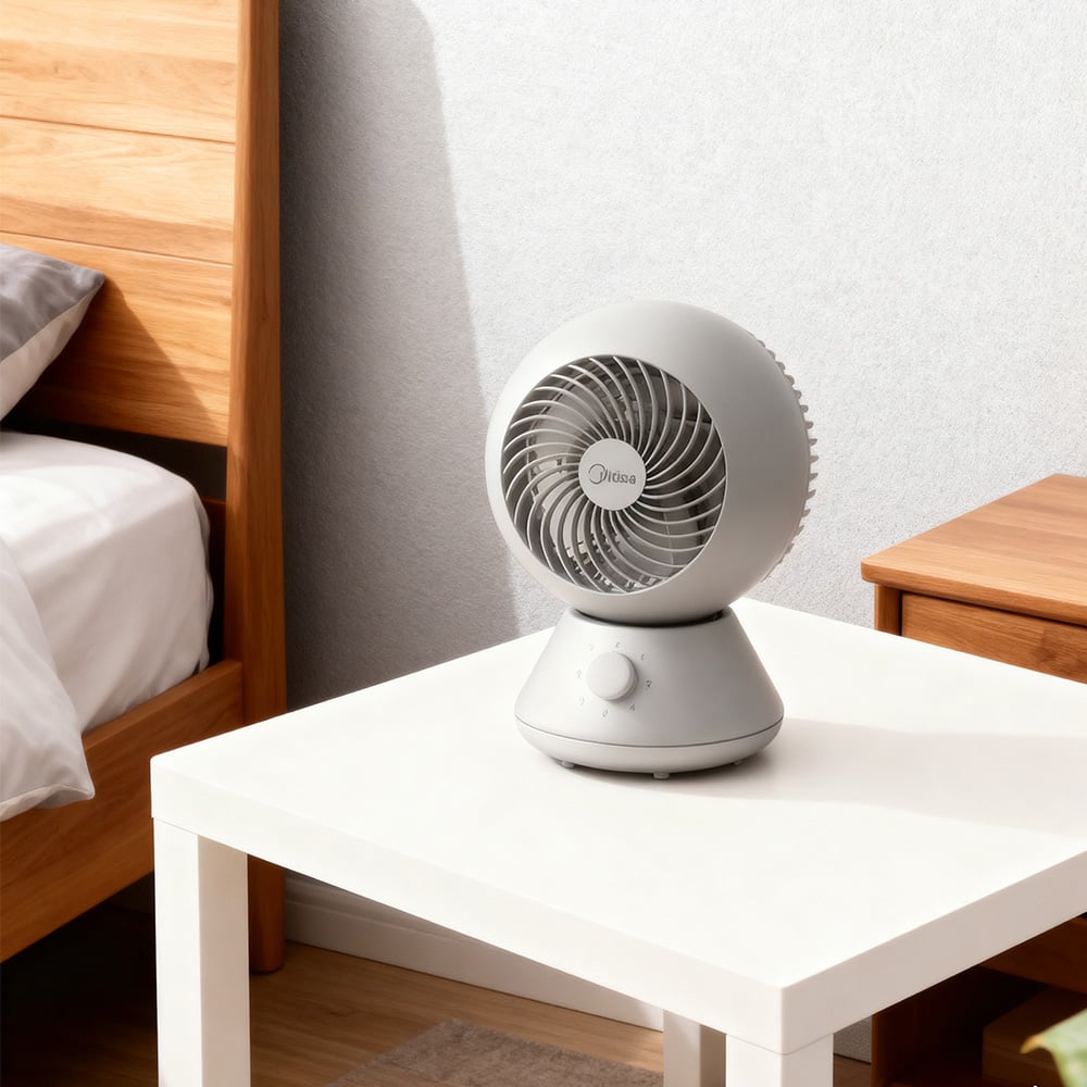 Midea Dark Grey Electric Corded Desk Fan 13 inch Image 3