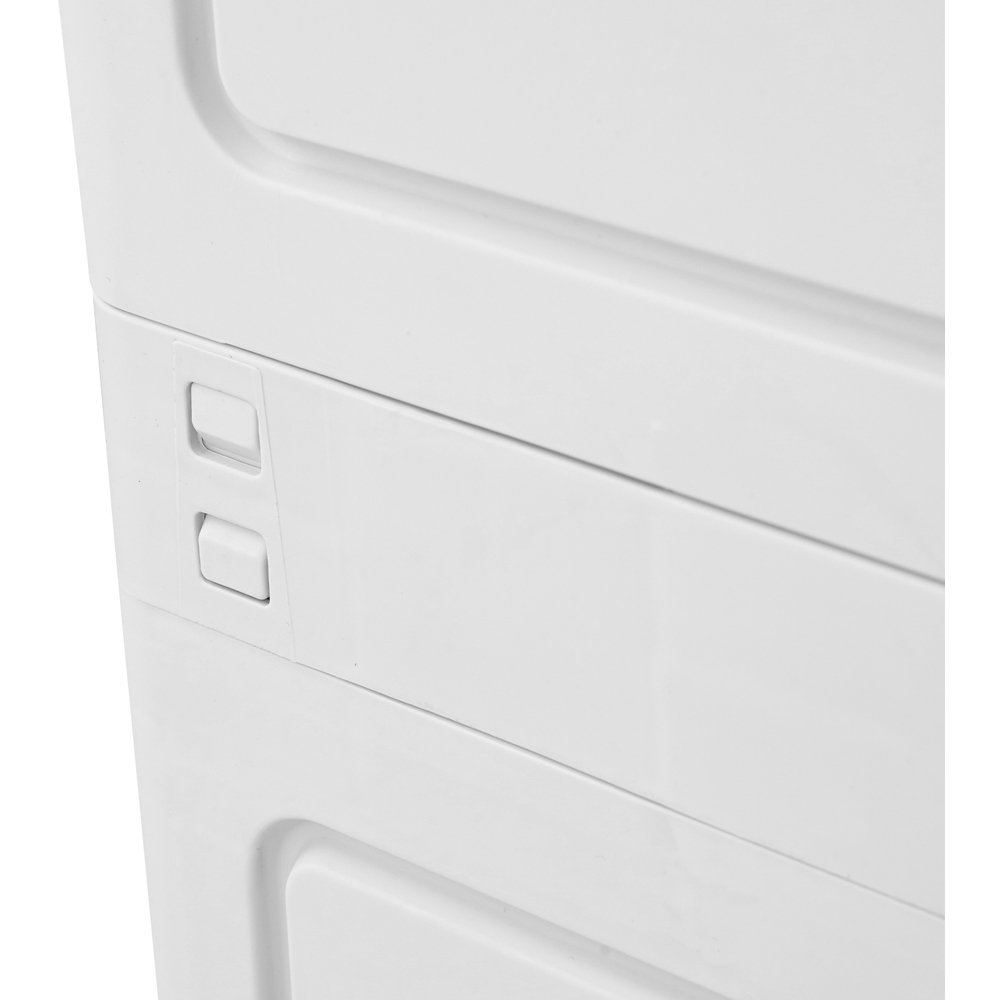 Living and Home 4 Shelf Grey Plastic Transparent Slim Storage Cabinet with Wheels Image 3
