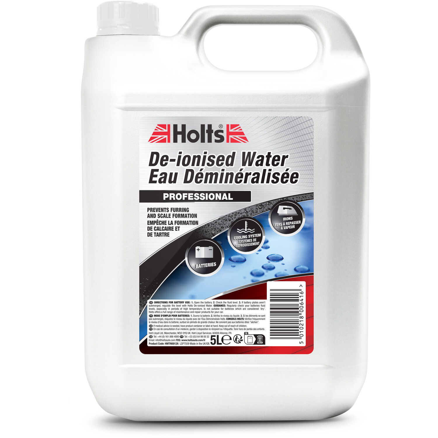 Holts De-ionised Water Image