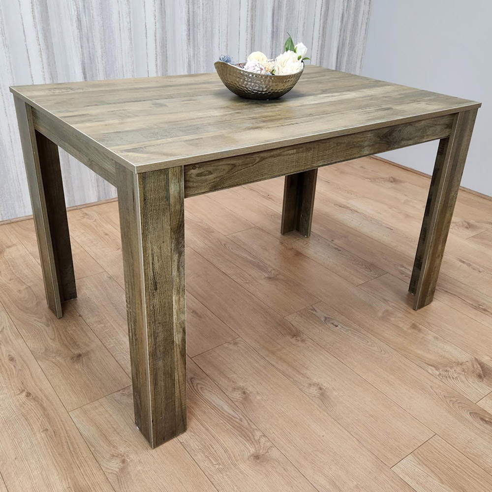 Portland 6 Seater Dining Table Rustic Oak Image 1