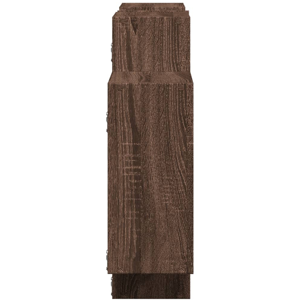 vidaXL 159 x 18 x 65cm Brown Oak Wall Shelf Image 4