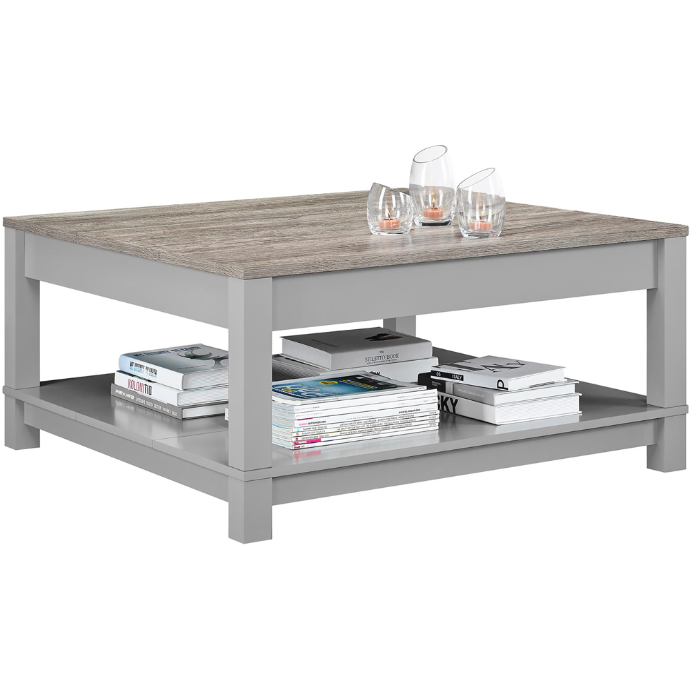 Dorel Carver Grey Single Shelf Coffee Table Image 3