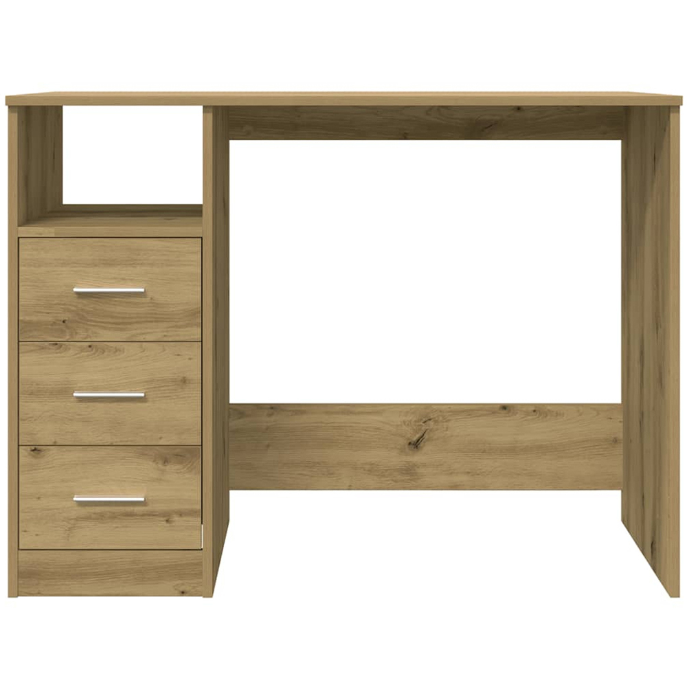 vidaXL 3 Drawer Single Shelf Computer Desk Artisan Oak Image 5