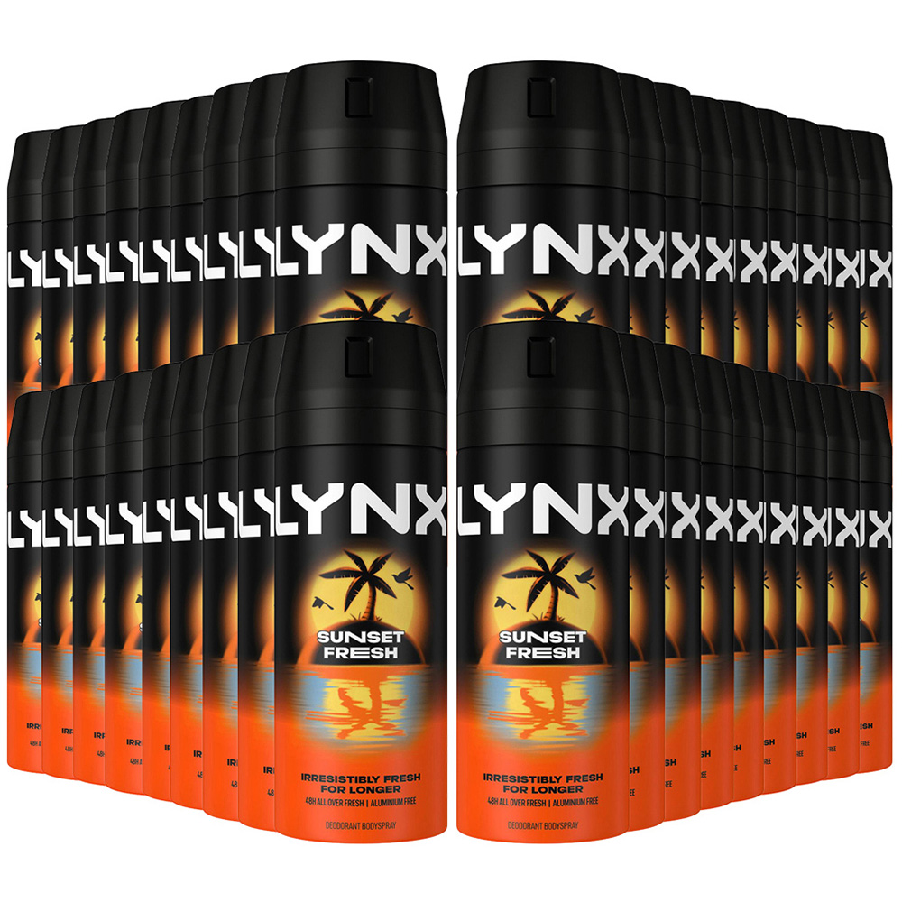 Lynx Sunset Fresh Men's Deodorant Body Spray 150ml 36 Pack Image 1