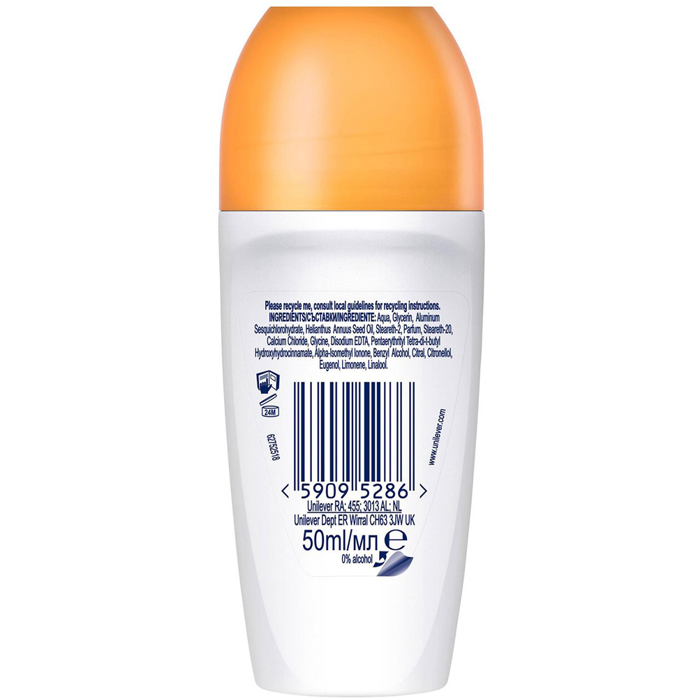 Dove Go Fresh Passion Fruit Women Anti-Perspirant Roll on 50ml 18 Pack Image 3