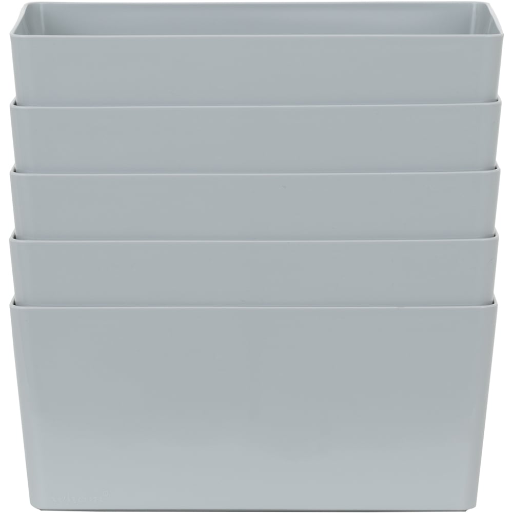 Wham Grey 4.02 Rectangular Studio Basket 5 Pack Image 1