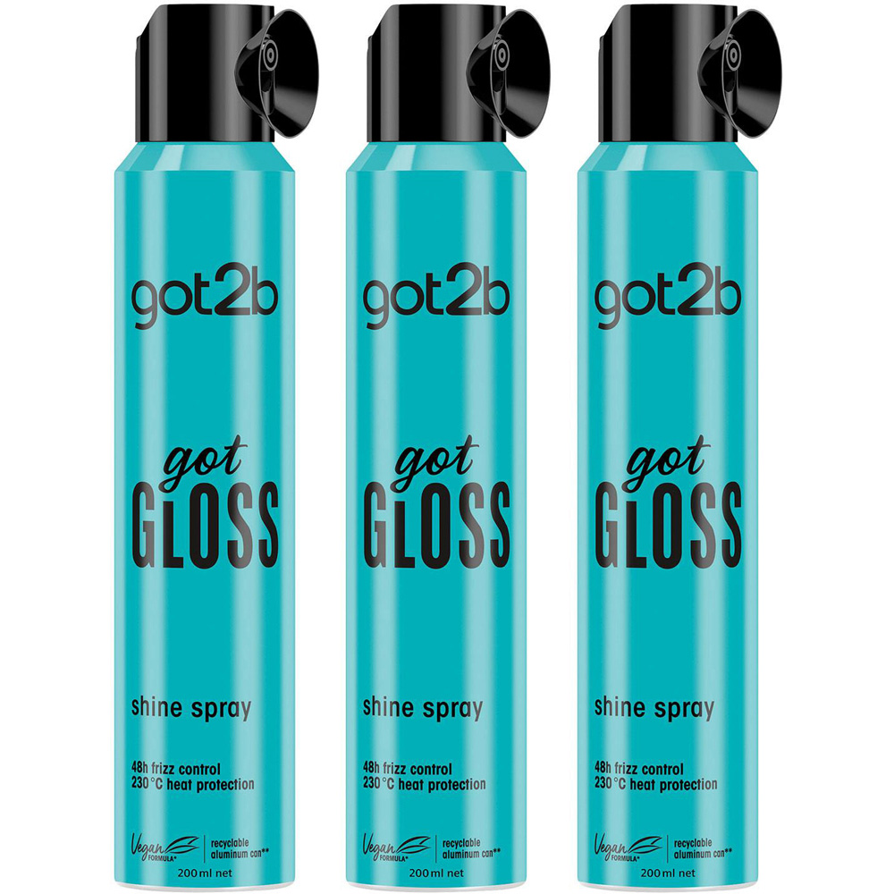 Got2b Gloss Hair Spray Finish for Glossy And Glass-like Hair 3 Pack Image 1