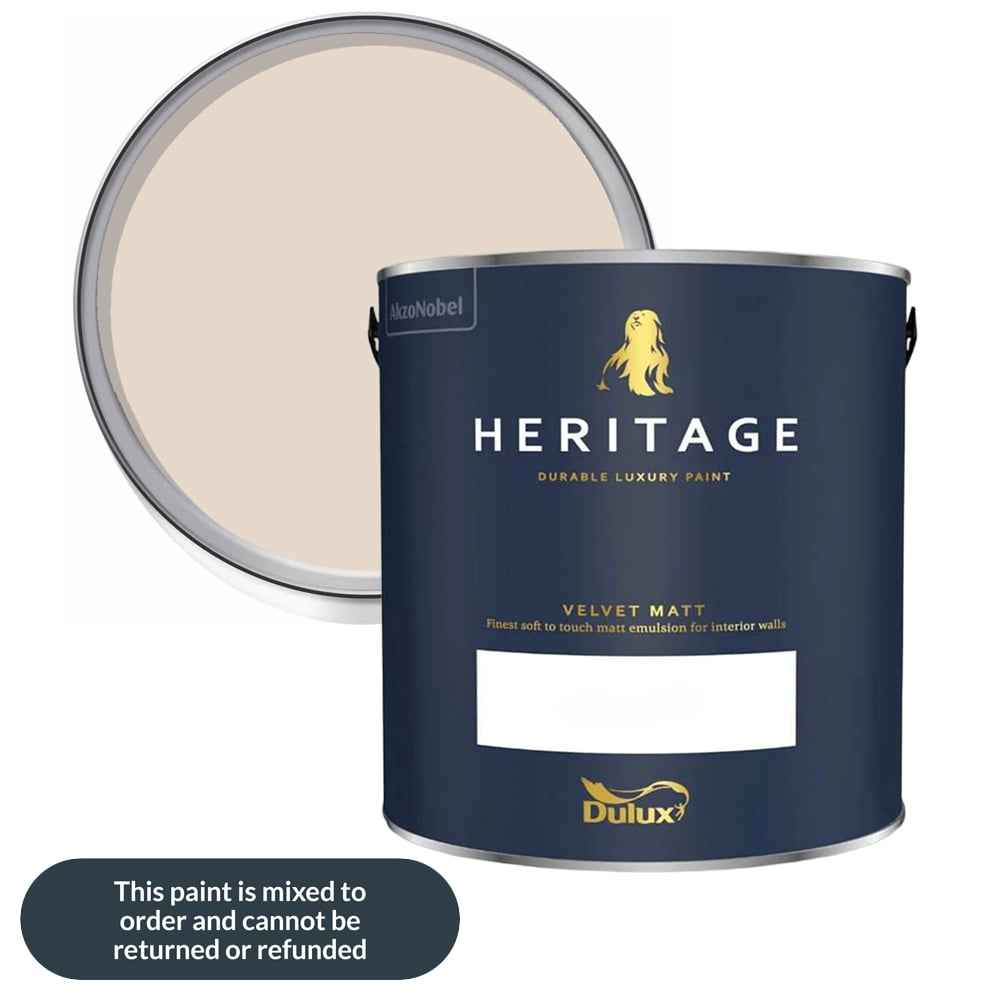 Dulux Heritage Walls and Ceilings York White Velvet Matt Emulsion Paint 2.5L Image 1
