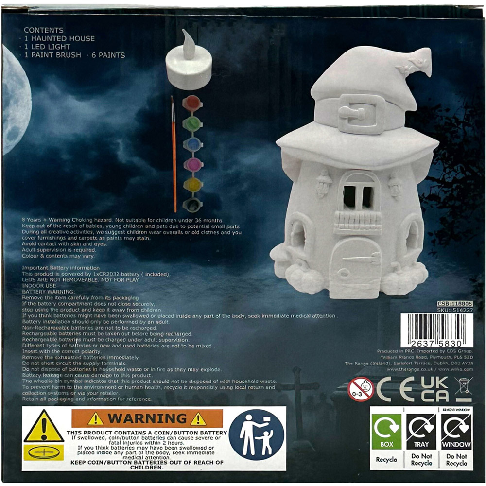 Paint Your Own LED Halloween Haunted House Kit Image 2