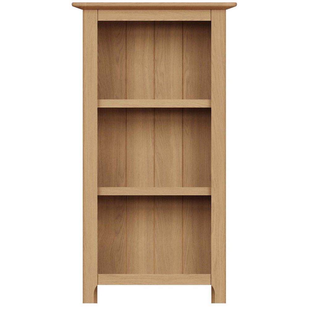 FWStyle Taberno 3 Shelf Natural Lacquered Oak Bookcase Image 3