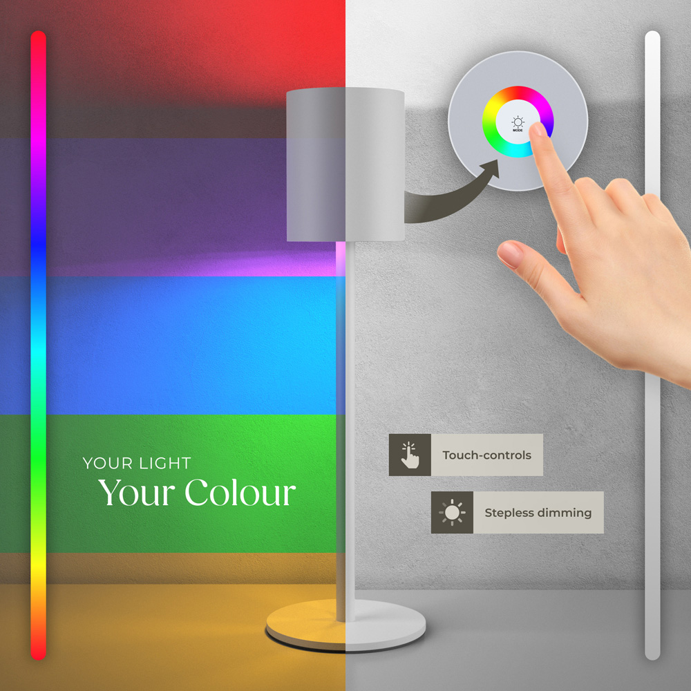 tectake Corly White Rechargeable Dimmable Table Lamp Image 6