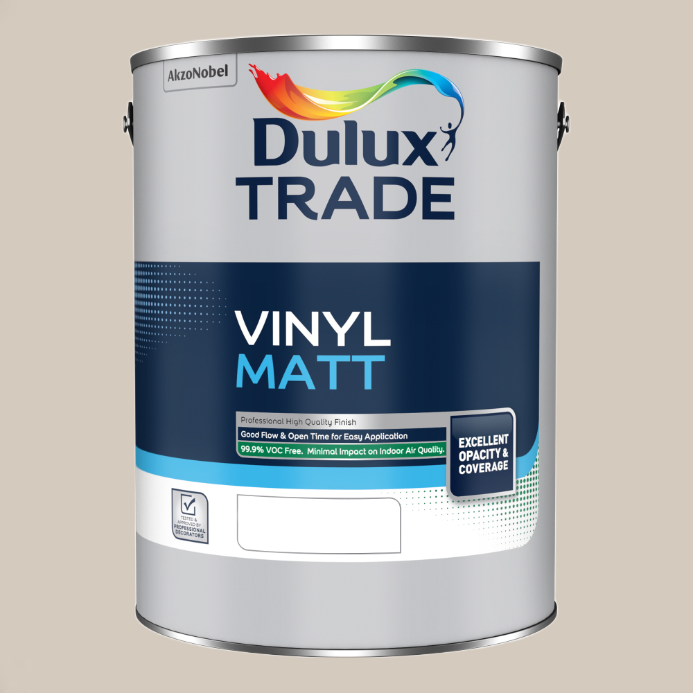 Dulux Trade Pale Walnut Walls and Ceilings Vinyl Matt Paint 5L Image 2