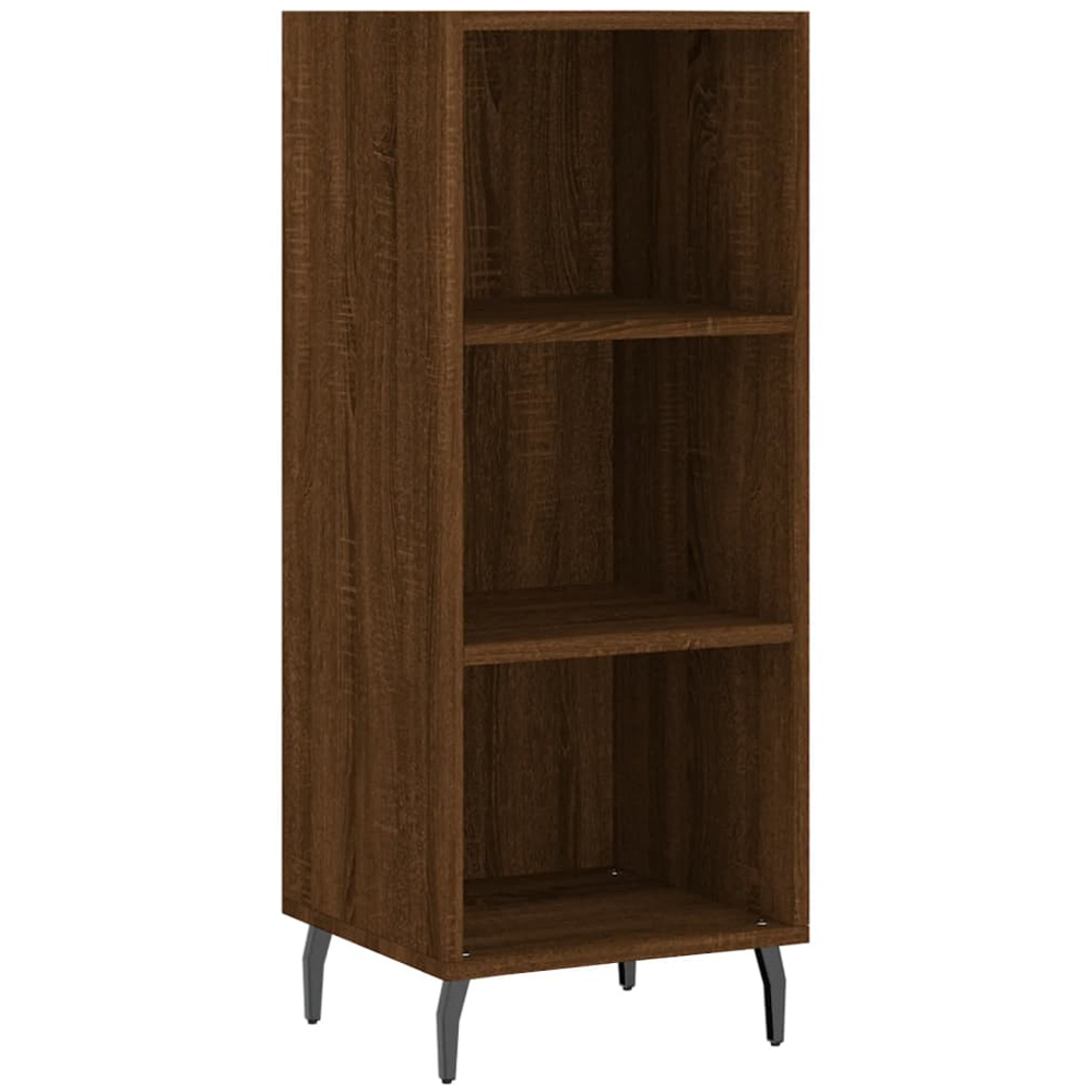 vidaXL 3 Shelf Brown Oak Sideboard Image 2