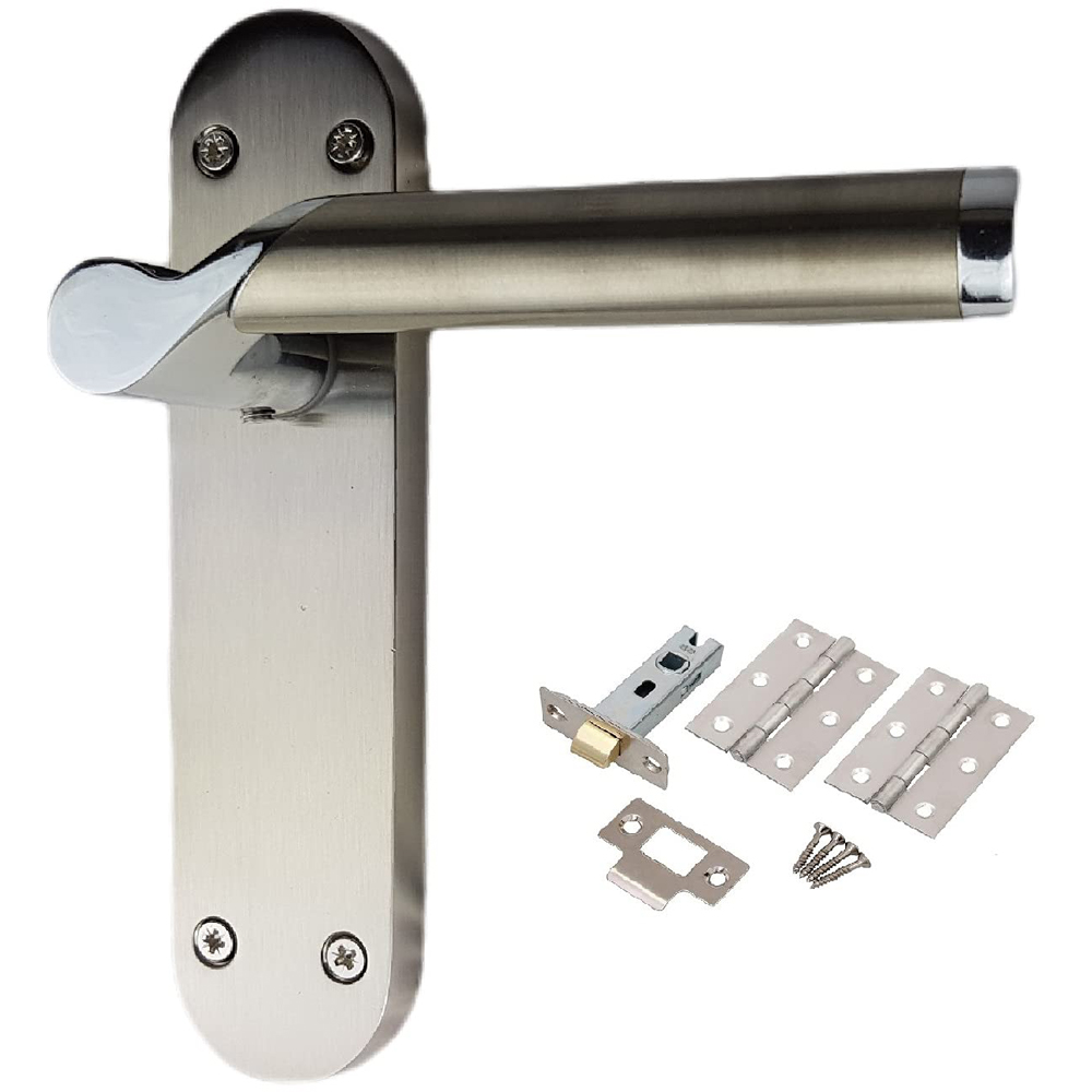 Golden Grace Duo Chrome Titan Door Handle Set 182 x 45mm Image