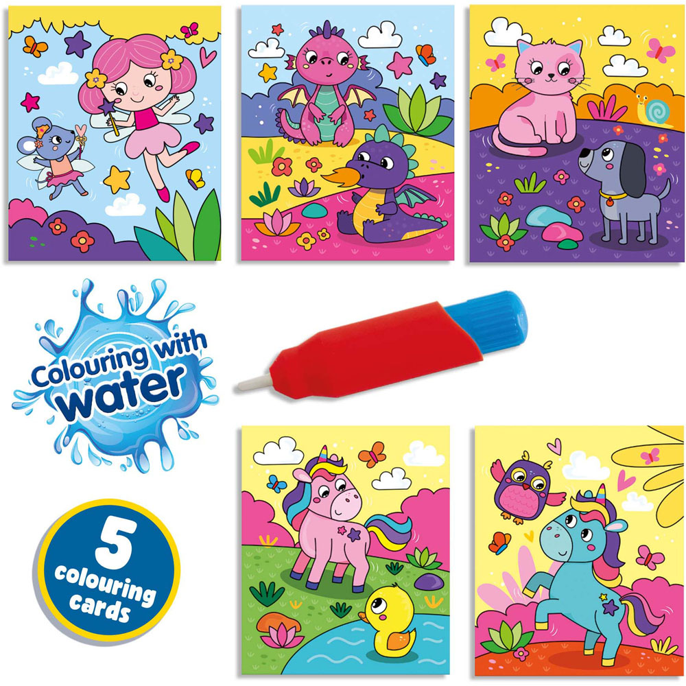SES Creative Fantasy Colouring with Water Book with Brush Image 2