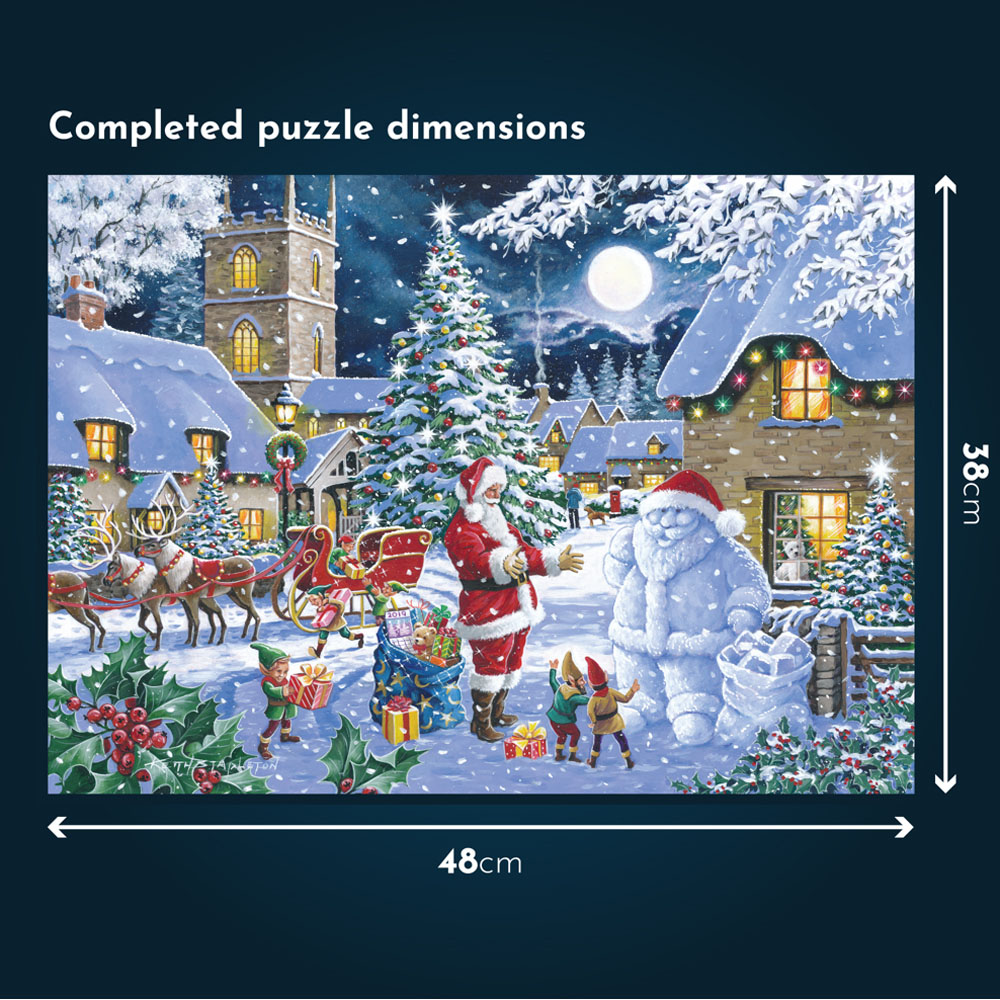 The House of Puzzles Christmas Shopping 500 Piece Jigsaw Puzzle 4 Pack Image 7