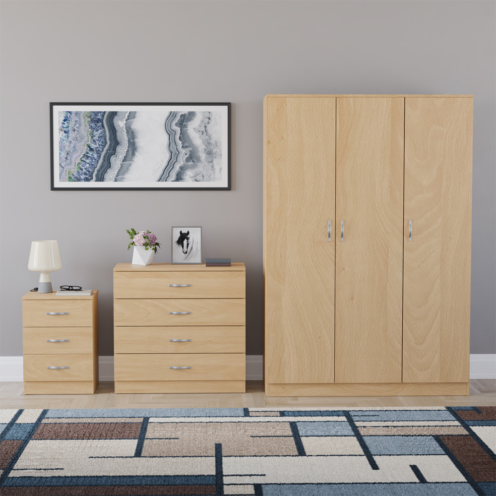 VIDA DESIGNS Riano Pine 3 Piece Bedroom Furniture Set Image 2