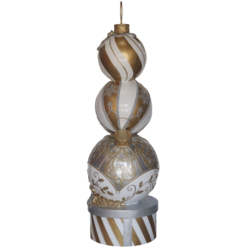 The Christmas Centre Gold and White LED Bauble Stack Decoration 150cm Image 4