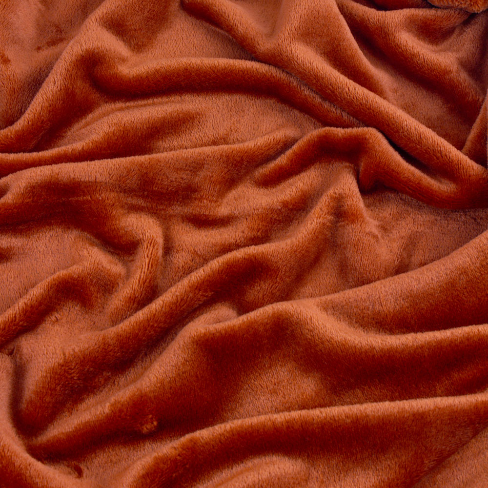 Furn Harrow Rust Fleece Throw 140 x 180cm Image 3