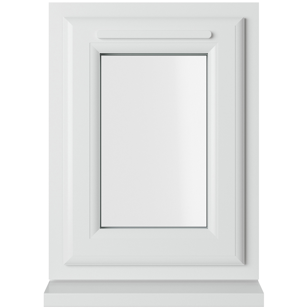 Crystal uPVC Double Glazed Window Top Hung Opener White Clear Glass 440x610mm Image 1