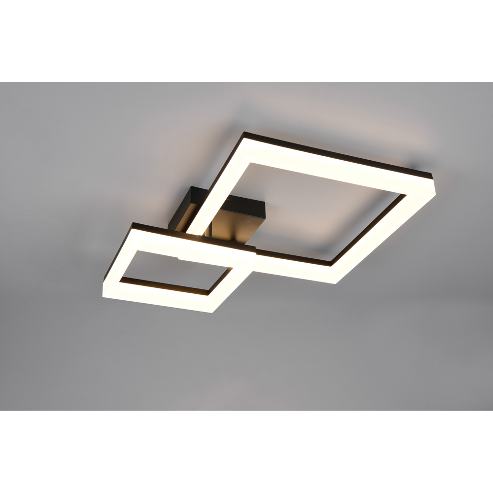 TRIO Camino Matt Black LED Ceiling Light Image 2